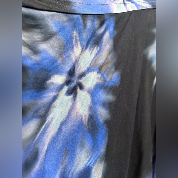 Zara Blue & Black Tie-Dye Flowy Tunic Top - Picture 10 of 14